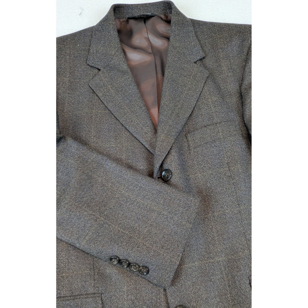 Stafford Executive Men's Cashmere/Wool Blend Blazer Sport Coat Jacket Brown 40S